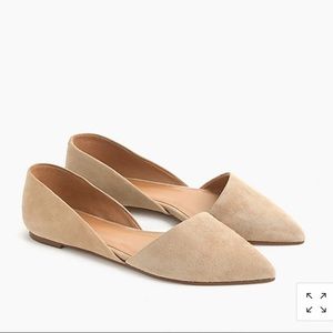 J Crew Zoe Suede d’Orsay Flats
